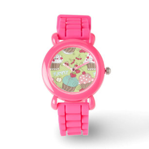 Cupcake pattern watch