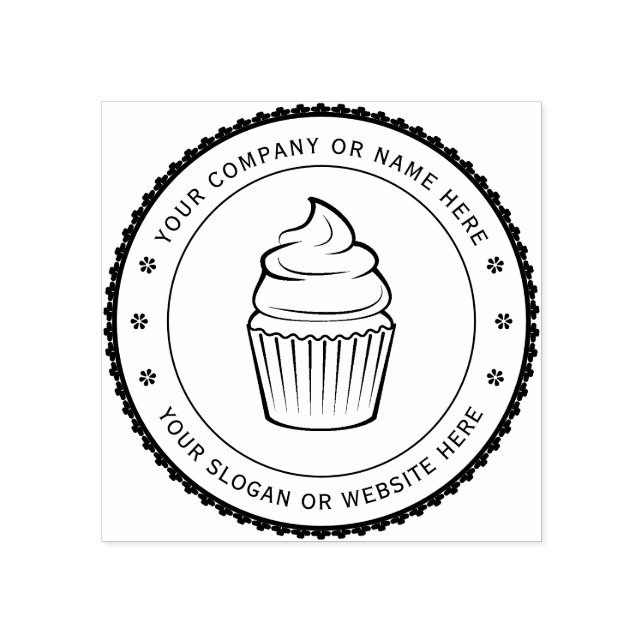 CUPCAKE | Personalised Business Logo Rubber Stamp (Imprint)