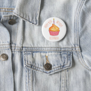 Cupcake Personalised Celebration Button