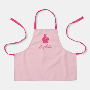 Cupcake Personalised Name Pink Apron