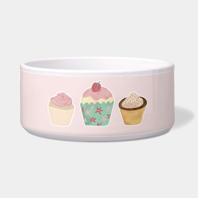 Cupcake Pet Bowl (Front)