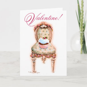Cupcake Pink Valentine Holiday Card