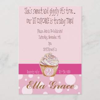 Cupcake & Polka Dots - 2nd Invitation
