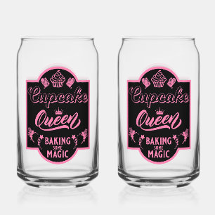 Cupcake Queen Can Glass