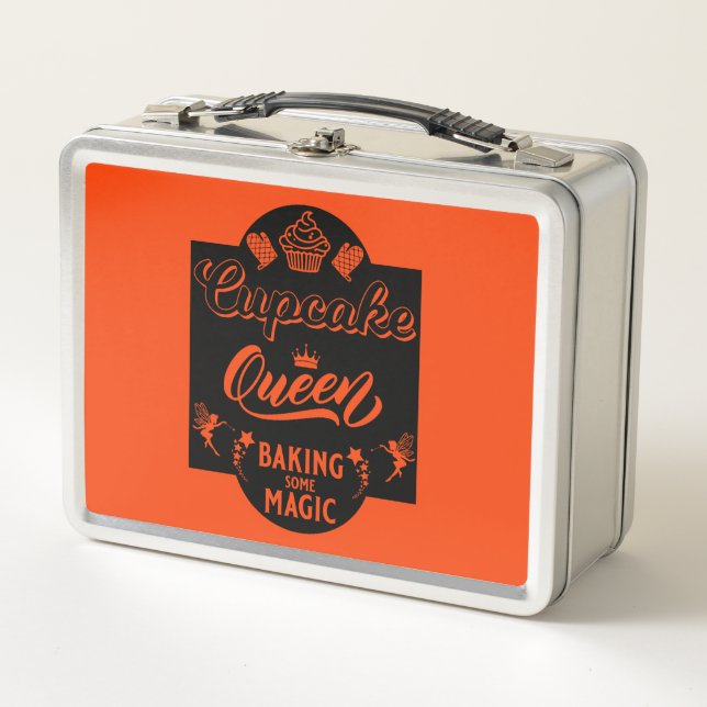 Cupcake Queen Metal Lunch Box (Front)