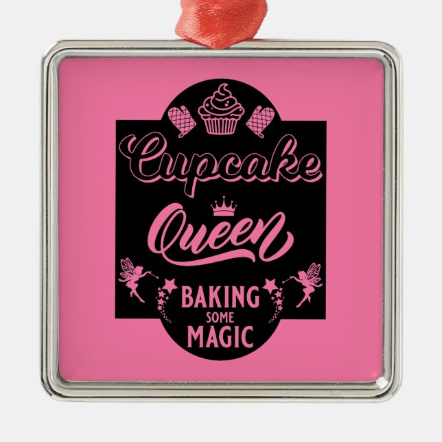 Cupcake Queen Metal Tree Decoration (Front)