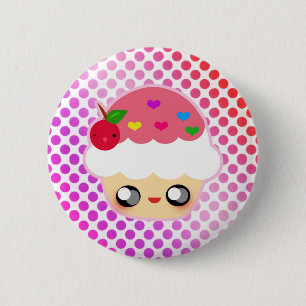 Cupcake Rainbow 6 Cm Round Badge