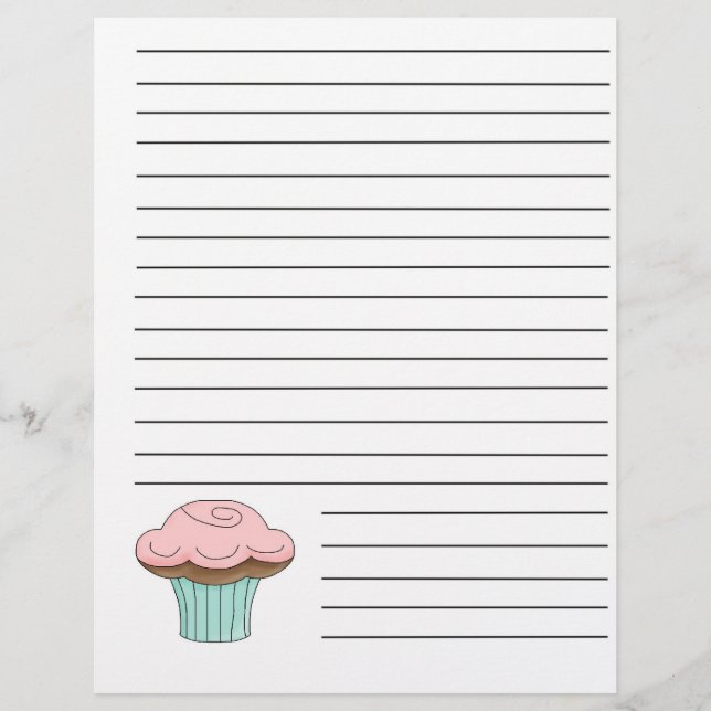 Cupcake Recipe Binder Pages (Front)