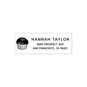 Cupcake Return Address Self-inking Stamp