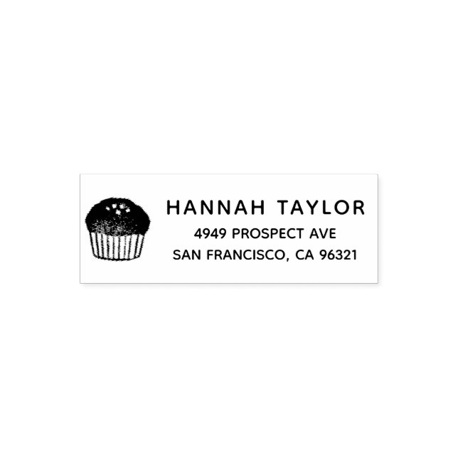 Cupcake Return Address Self-inking Stamp (Design)