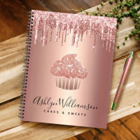 Cupcake Rose Gold Glitter Drips Bakery Pastry Chef