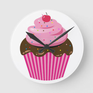 Cupcake Round Clock