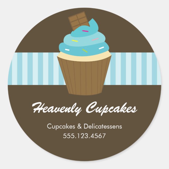 Cupcake Round Sticker (Front)