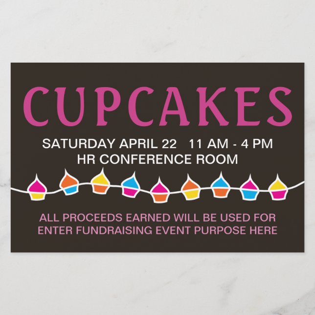 cupcake sale flyers (Back)
