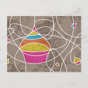 CUPCAKE shapes party invitation Postcard