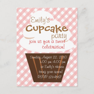Cupcake Shaping Up Nicely Invitation