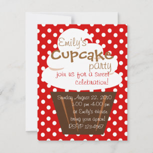 Cupcake Shaping Up Nicely Invitation