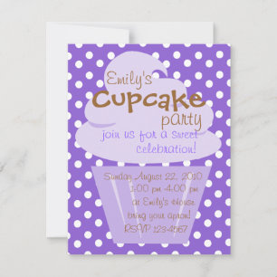 Cupcake Shaping Up Nicely Invitation