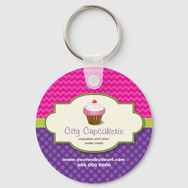 Cupcake Shop Keychain (Front)