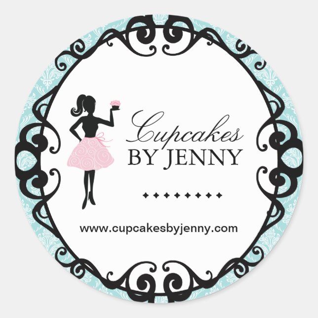 Cupcake Silhouette Packaging Stickers (Front)