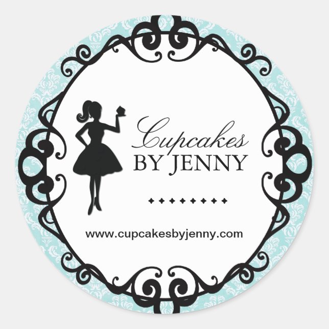 Cupcake Silhouette Packaging Stickers (Front)