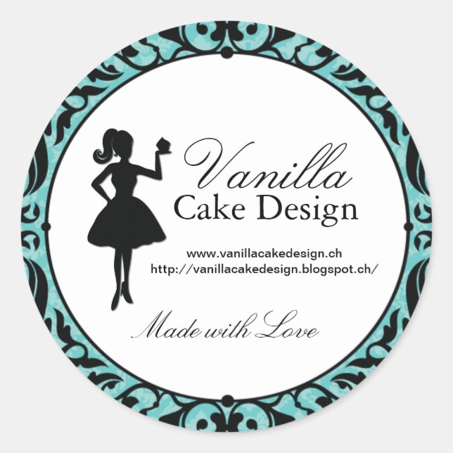 Cupcake Silhouette Packaging Stickers (Front)