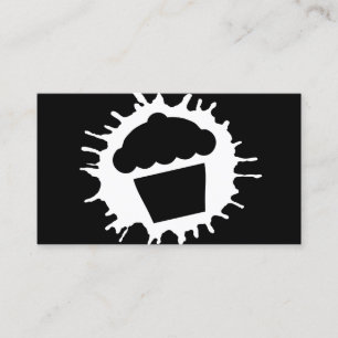 cupcake splatz black punch card