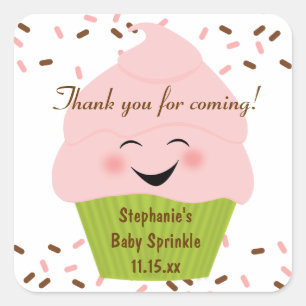 Cupcake Sprinkles Baby Girl Sticker