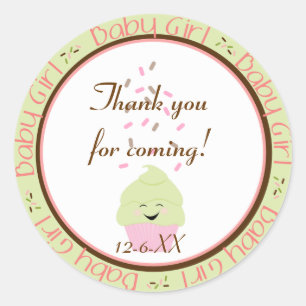Cupcake Sprinkles Baby Girl Sticker