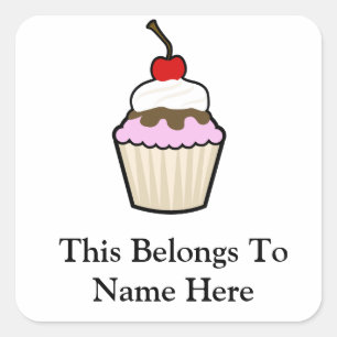 Cupcake Square Sticker