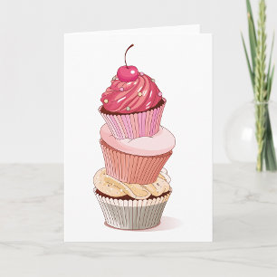 Cupcake Stack Greeting Cards