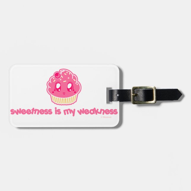 Cupcake-Sweetness is my Weakness Luggage Tag (Front Horizontal)