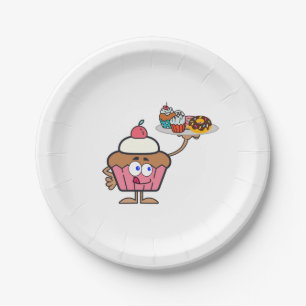 Cupcake Sweets Your Day Paper Plate