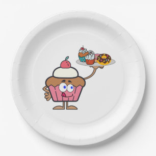 Cupcake Sweets Your Day Paper Plate