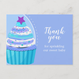 Cupcake Thank You Baby Sprinkle Baby Shower Postcard