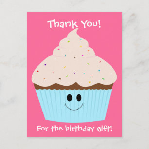 Cupcake Thank You Postcard
