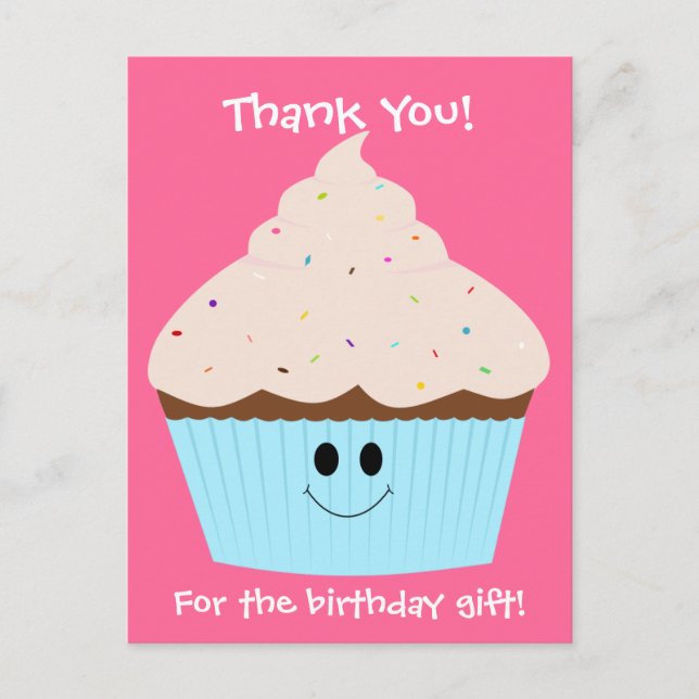 Cupcake Thank You Postcard (Front)