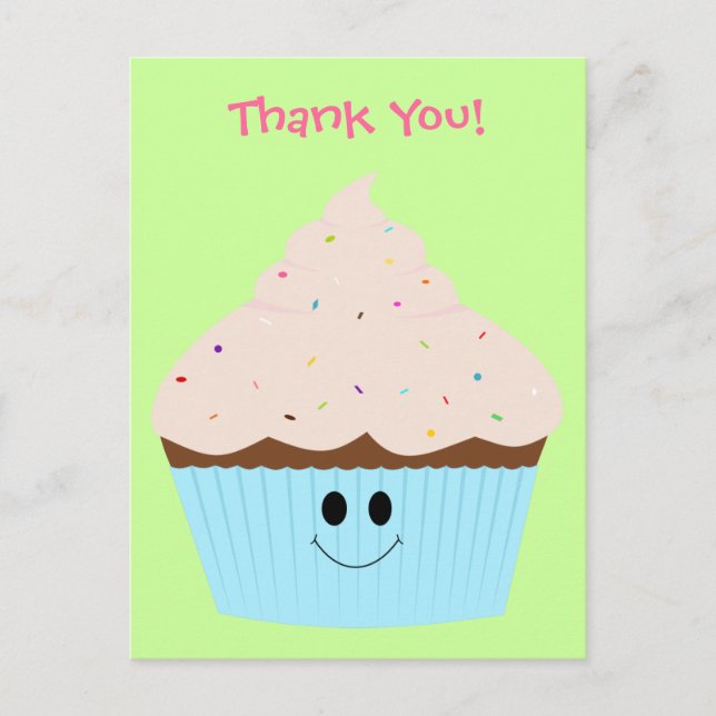 Cupcake Thank You Postcard (Front)