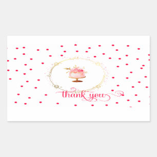 ★  Cupcake thank you Rectangular Sticker