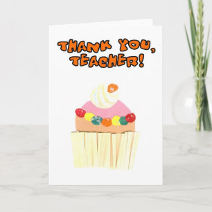 'Cupcake' Thank You Teacher Card