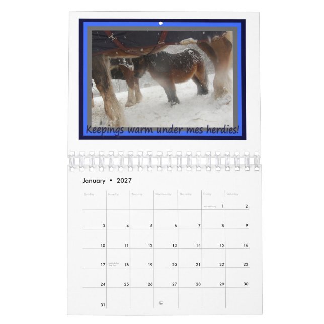 Cupcake The Herdmaster Calendar 7/11 (Jan 2027)