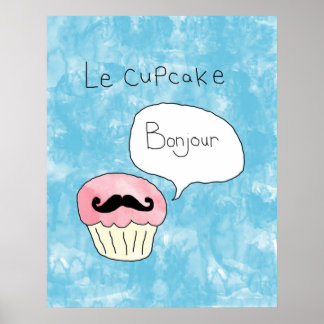 Cupcake themed poster - 'Le Cupcake'