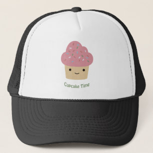 Cupcake Time! Cute Pink Cupcake Trucker Hat