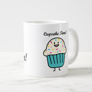 Cupcake Time with sprinkles sweet dessert fondant Large Coffee Mug