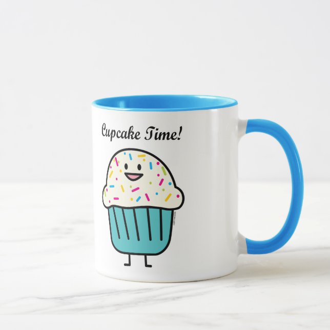 Cupcake Time with sprinkles sweet dessert fondant Mug (Right)