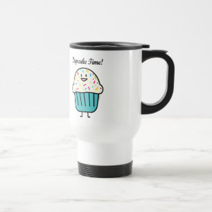 Cupcake Time with sprinkles sweet dessert fondant Travel Mug