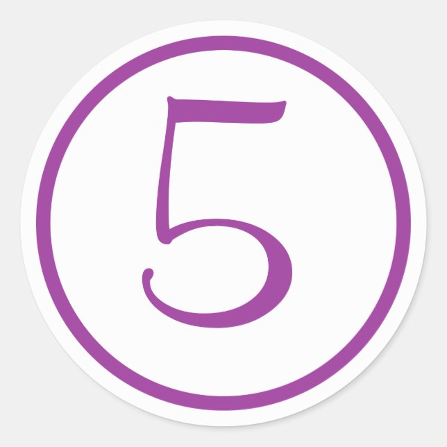 Cupcake Topper Sticker with Number (Front)