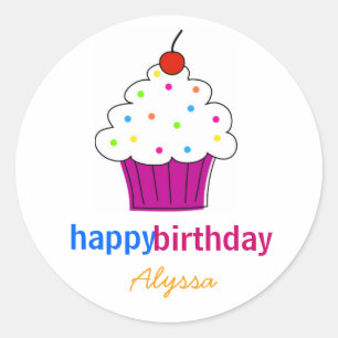 Cupcake Topper Stickers