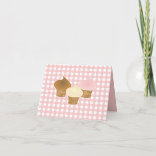 Cupcake Trio Thank You Card