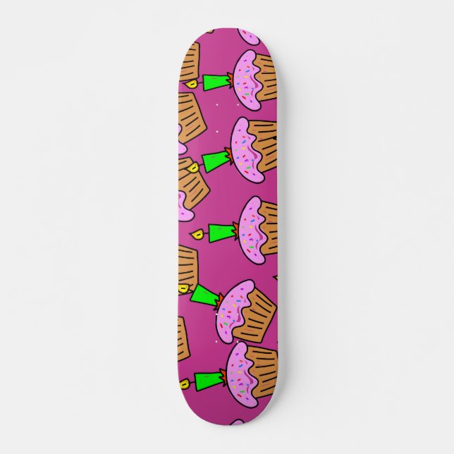 Cupcake Wallpaper Skateboard (Front)